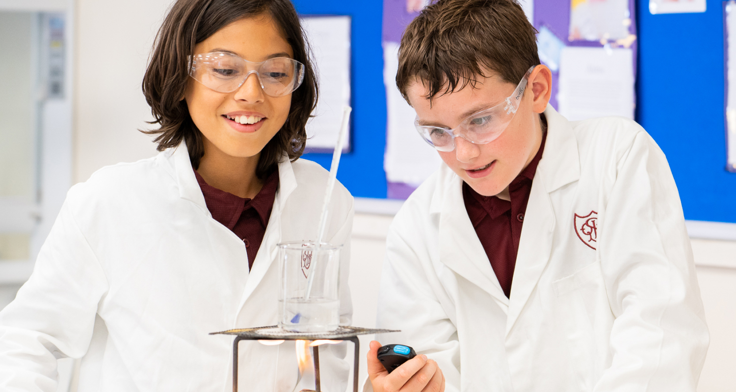 Student in a chemistry lesson